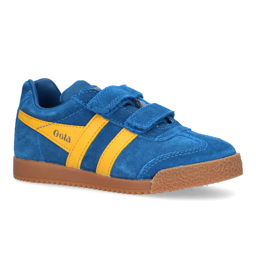 Gola Harrier Strap Blauwe Sneakers voor jongens, meisjes (335822)