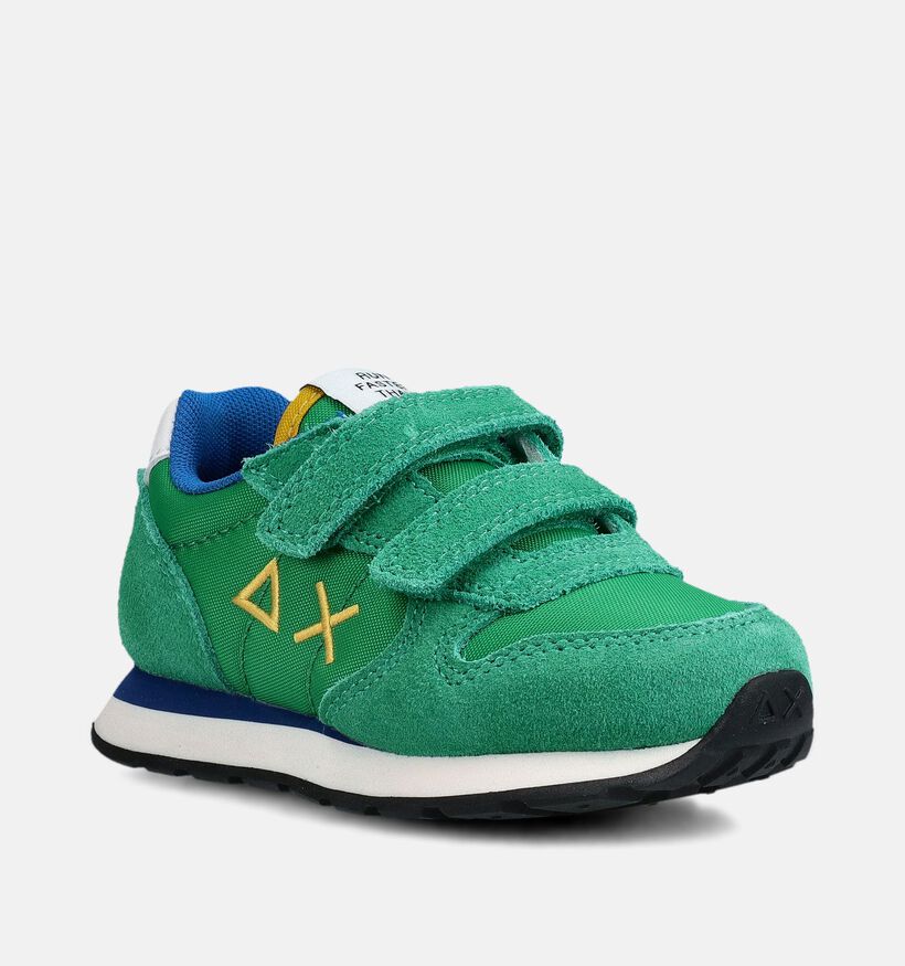 Sun68 Tom Solid Baskets basses en Vert pour filles, gar&ccedil;ons (369065) - pour semelles orthop&eacute;diques