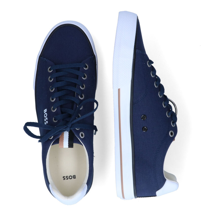 Boss Aiden Tenn Chaussures à lacets en Bleu en textile (303290)