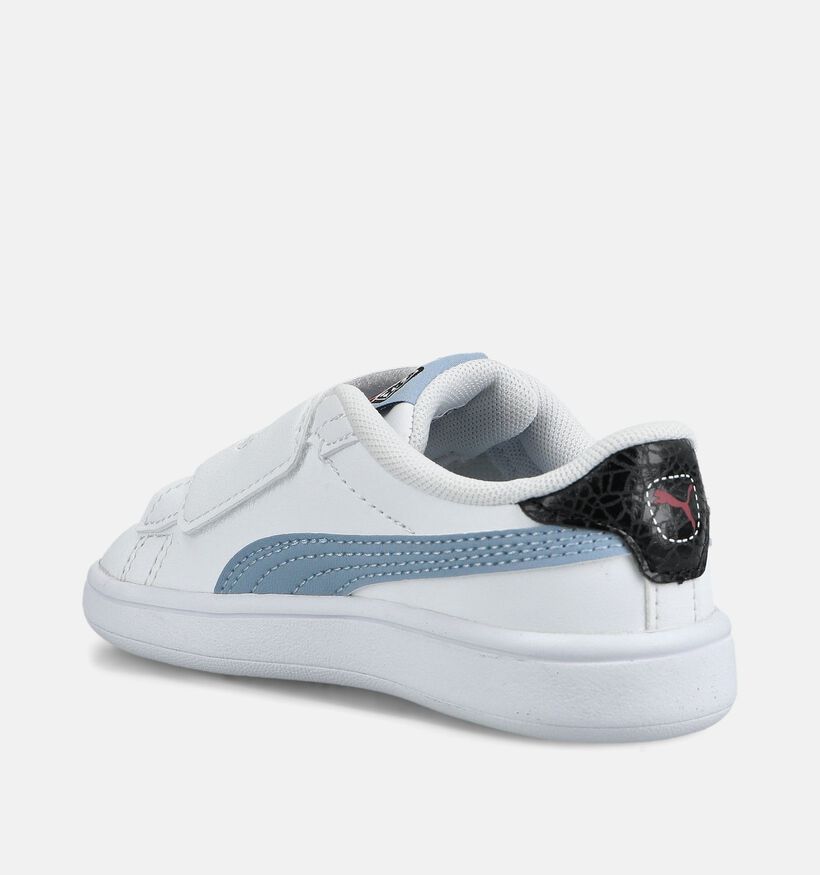 Puma Smash 43 Racing Crew Baskets basses en Blanc pour filles, gar&ccedil;ons (375577) - pour semelles orthop&eacute;diques