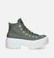Lugged Baskets montantes en Vert kaki pour femmes (348821)