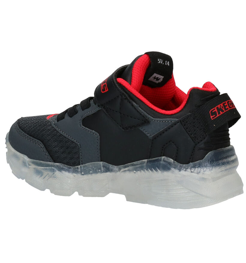 Skechers Ice Lights Baskets en Noir en simili cuir (277918)