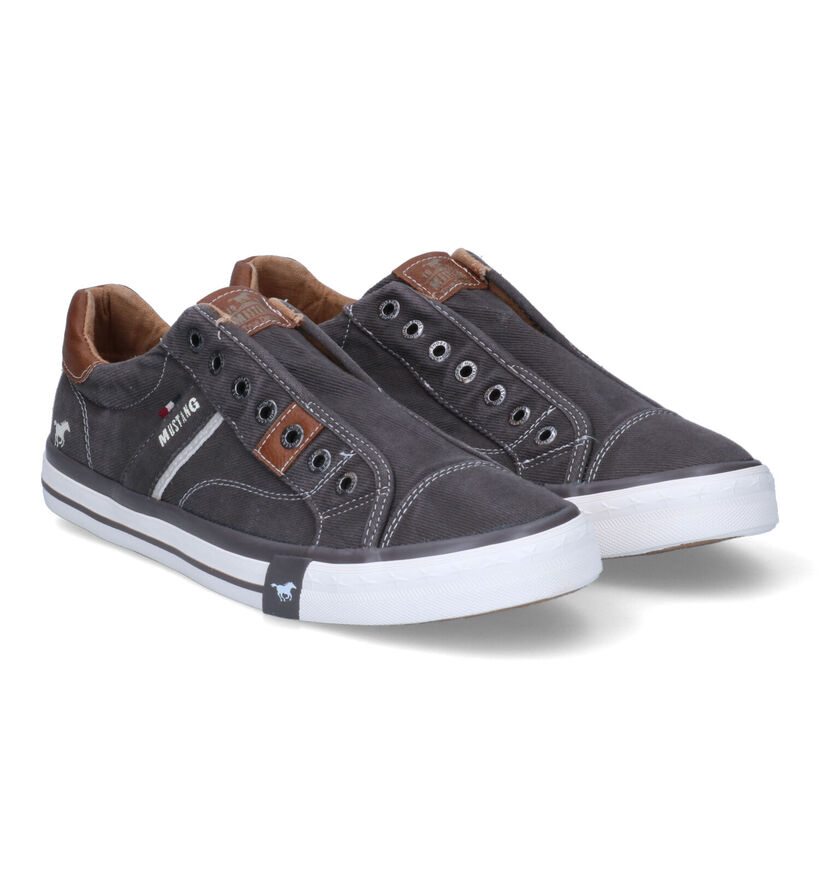 Mustang Slip-ons en Gris en textile (303652)