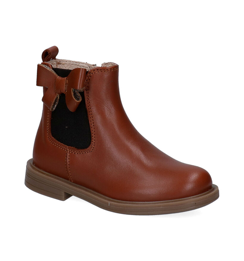 Milo & Mila Bottes courtes en Cognac pour filles (298578)