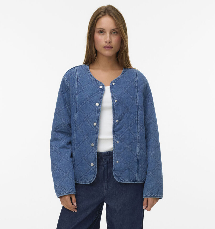 Vero Moda Era Quilted Denim Manteau en Bleu pour femmes (367159)