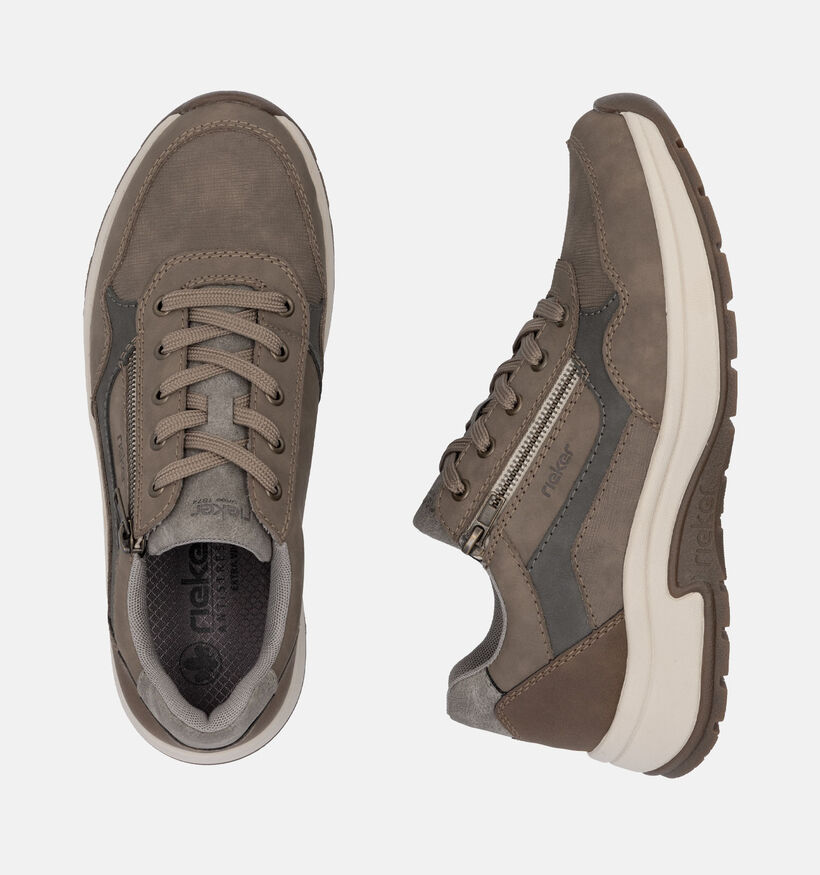 Rieker Bruine Veterschoenen voor heren (351308) - geschikt voor steunzolen