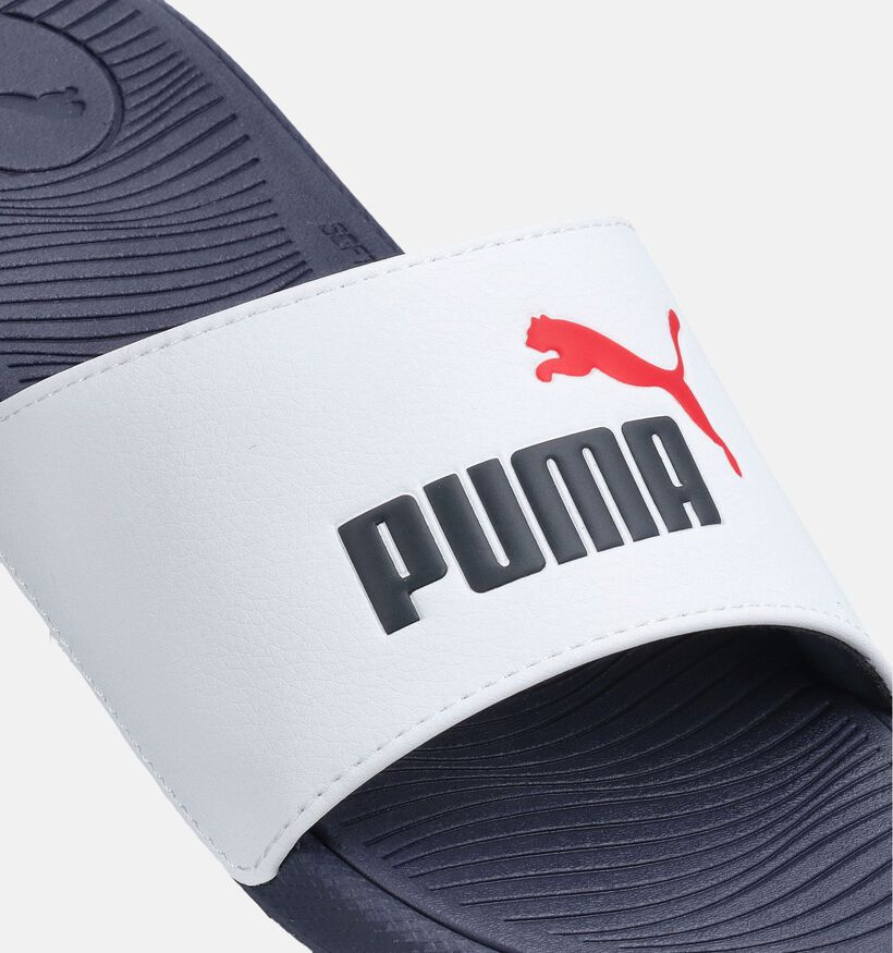Puma Claquettes en Bleu pour filles, gar&ccedil;ons (366665)