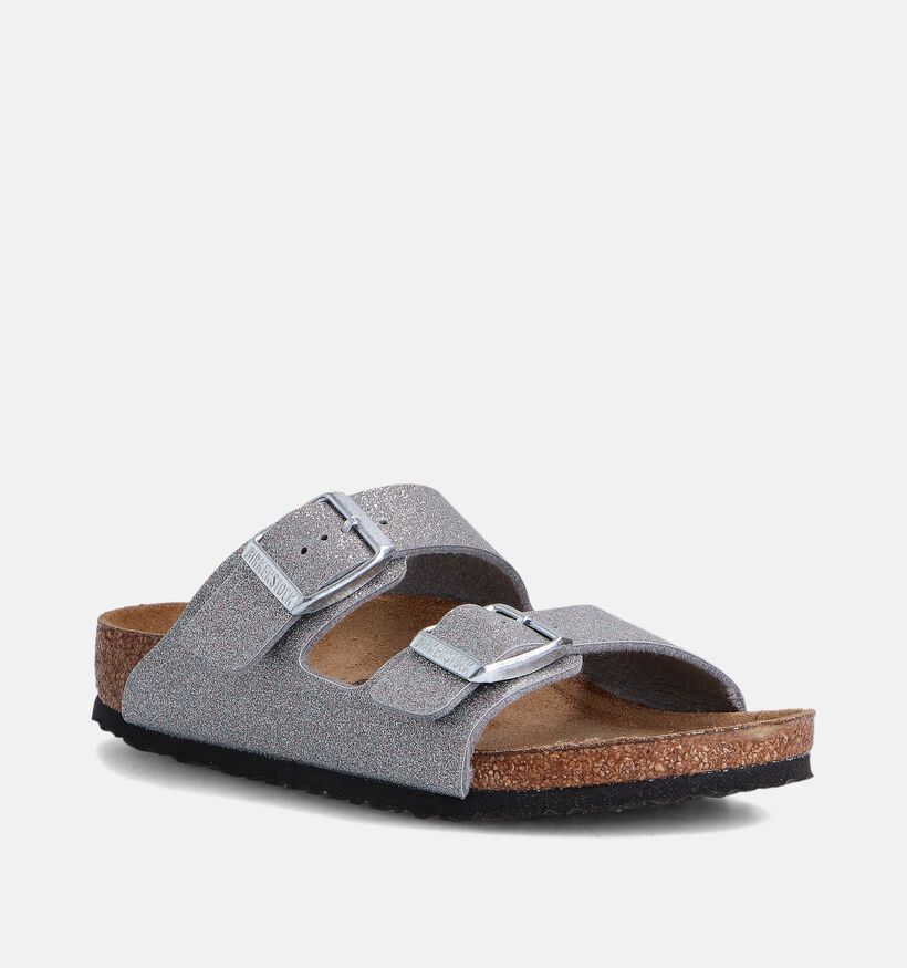 Birkenstock Arizona Zilveren Slippers voor meisjes (352239)