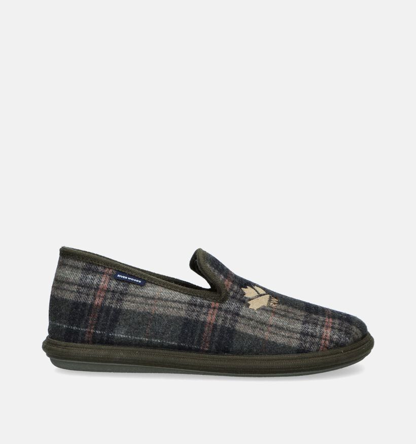 River Woods Raymond Kaki Geruite pantoffels voor heren (347822)