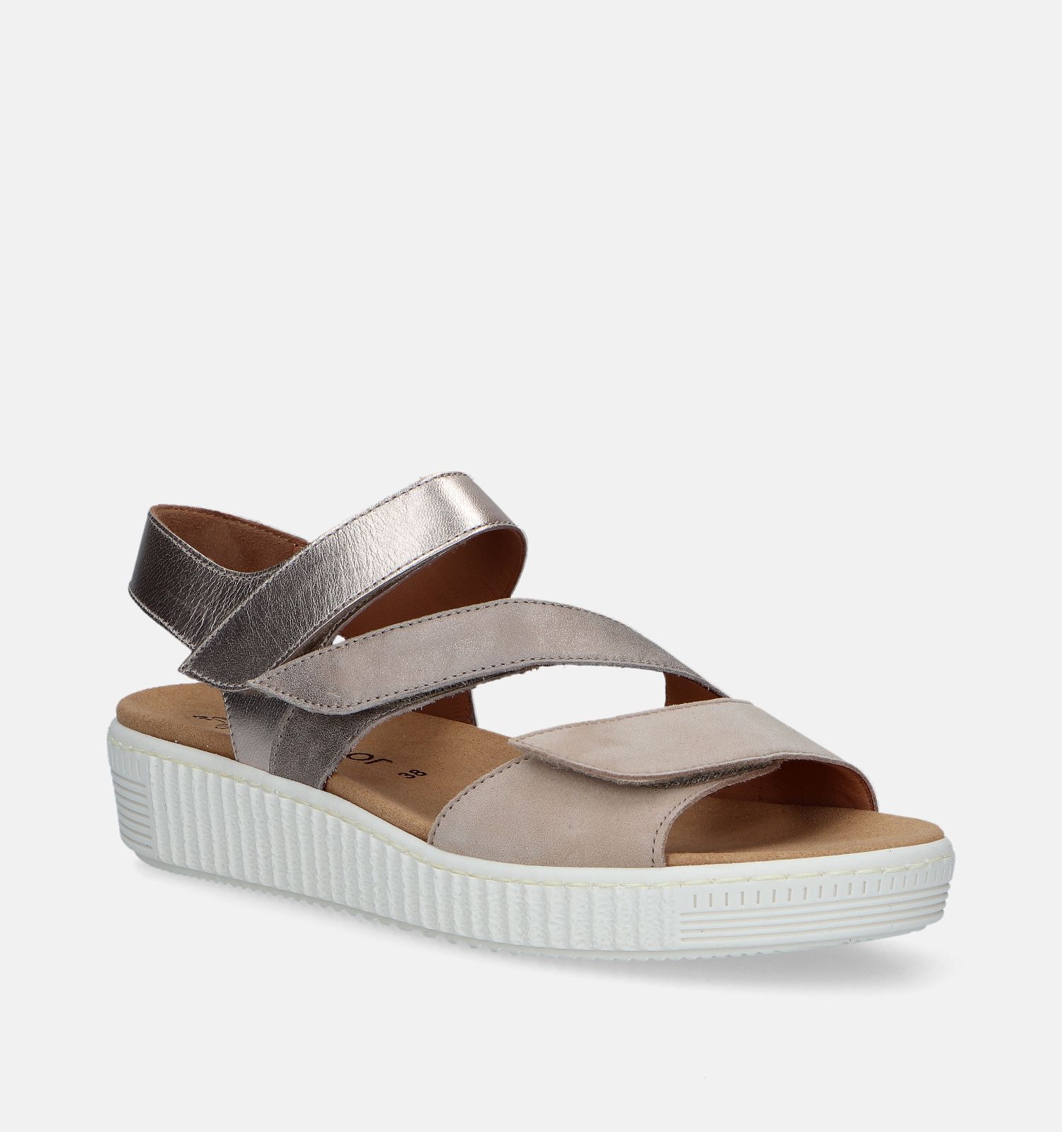 Gabor Beige Sandalen Voor Steunzolen Dames Sandalen Lage schoenen Online op TORFS.BE