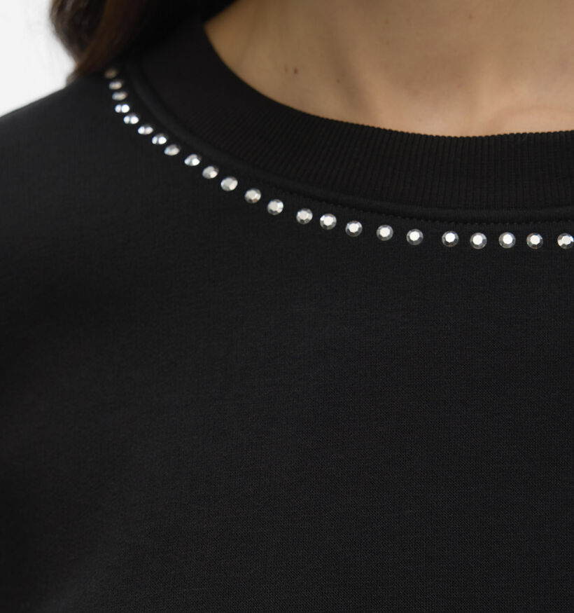 Vero Moda Lotte Studs Sweatshirt en Noir pour femmes (364546)