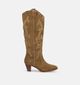 La Strada Kakigroene Lange Cowboylaarzen voor dames (379601)