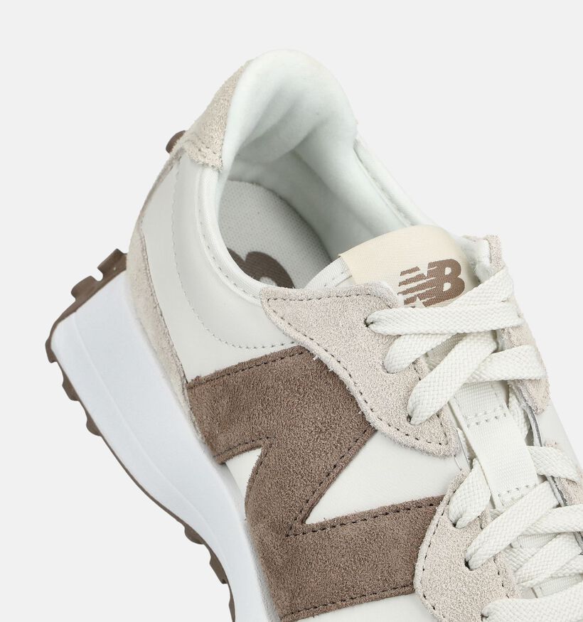 New Balance 327 Witte/Bruine Sneakers voor dames (374985) - geschikt voor steunzolen