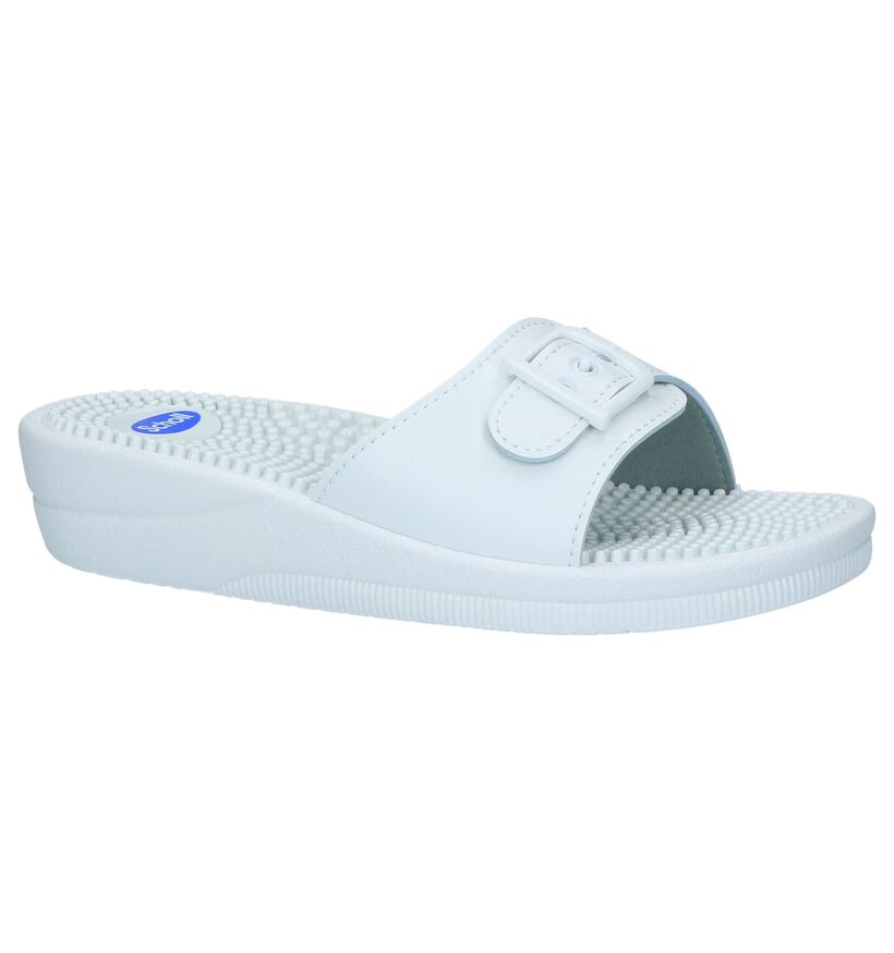 Witte Slippers Scholl New Massage, , pdp