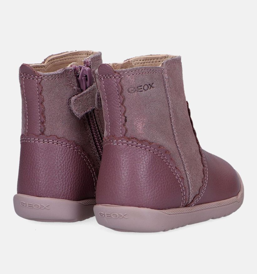 Geox Macchia Bottes en Rose pour filles (330100) - pour semelles orthopédiques