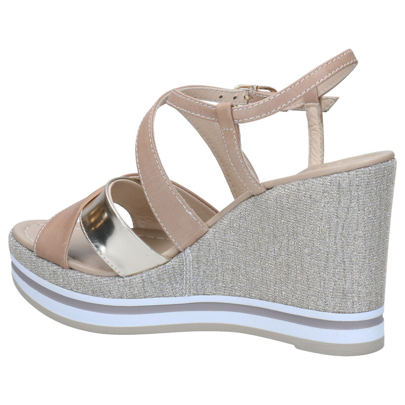 NeroGiardini Beige Sandalen in leer (274335)