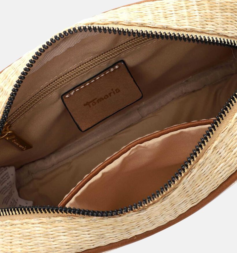 Tamaris Fernanda Beige Raffia Crossbodytas voor dames (355689)