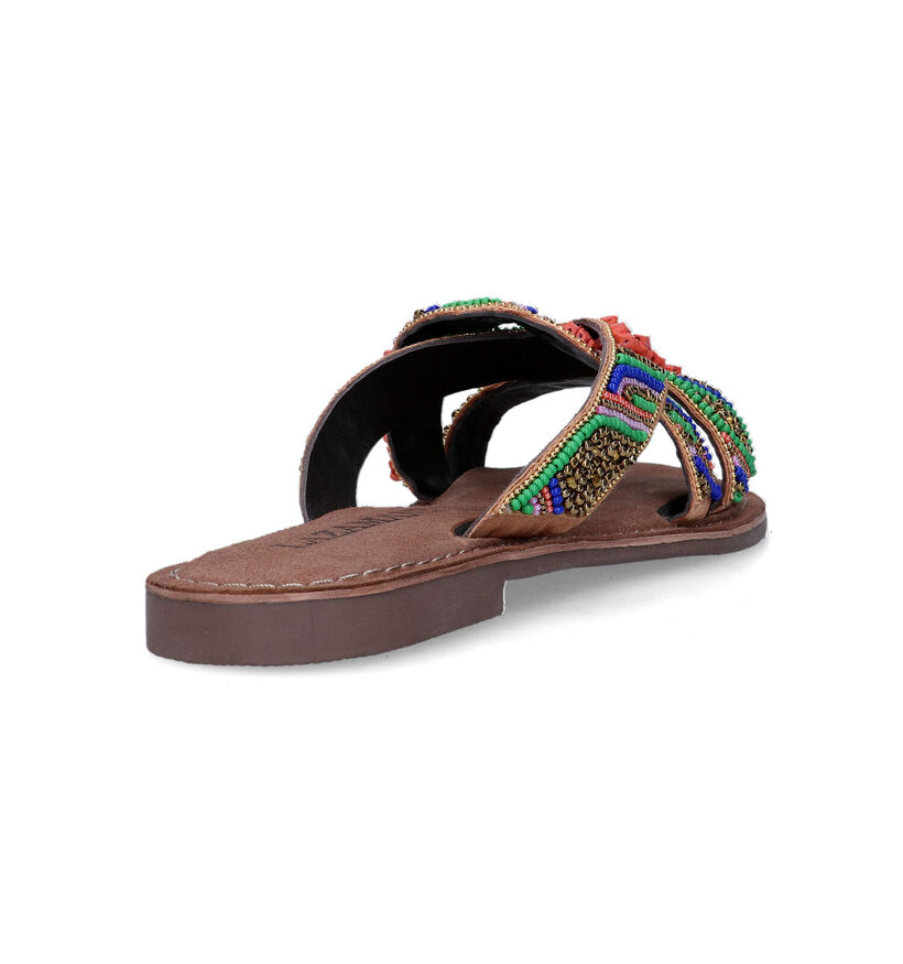 Lazamani Nu-pieds plates en Multicolore pour femmes (323969)