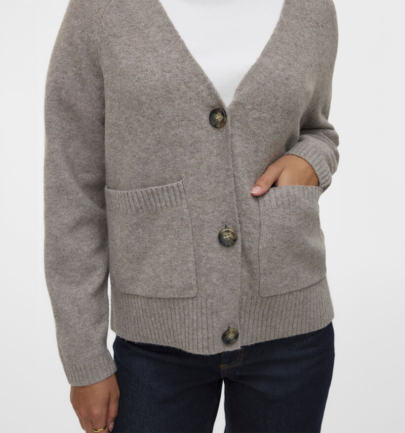 Vero Moda Boom Gilet en Beige fonc&eacute; pour femmes (377582)