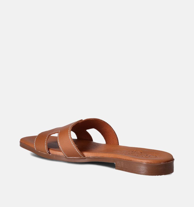 Oh My Sandals Cognac Platte Slippers voor dames (356199)
