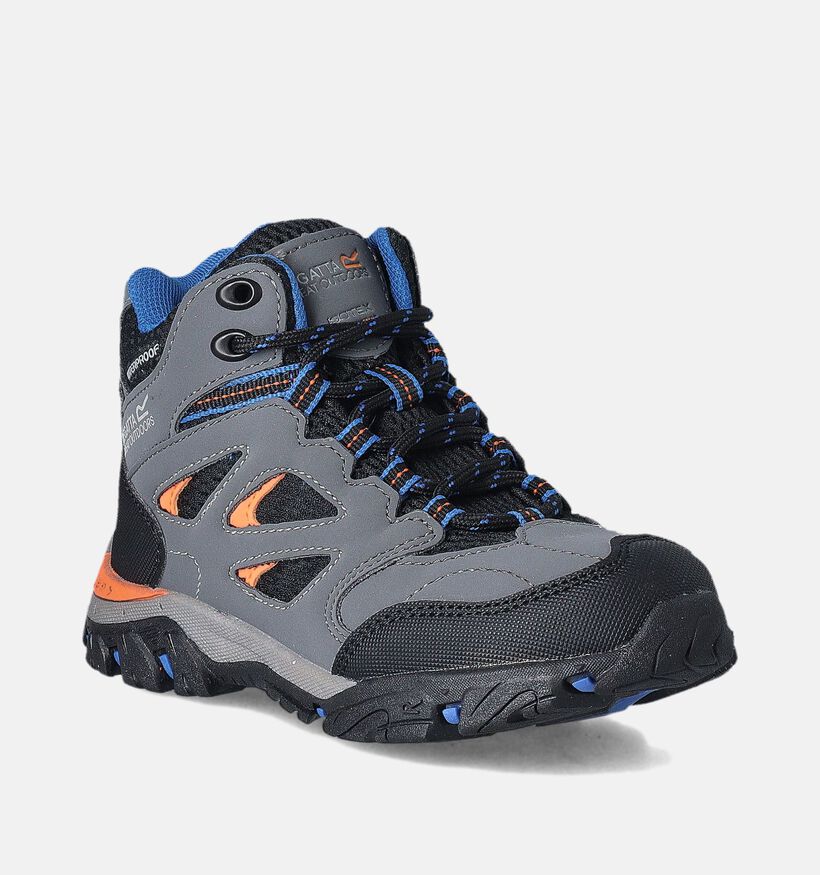 Regatta Holcombe Mid Jnr Grijze Wandelschoenen voor jongens (361297) - geschikt voor steunzolen