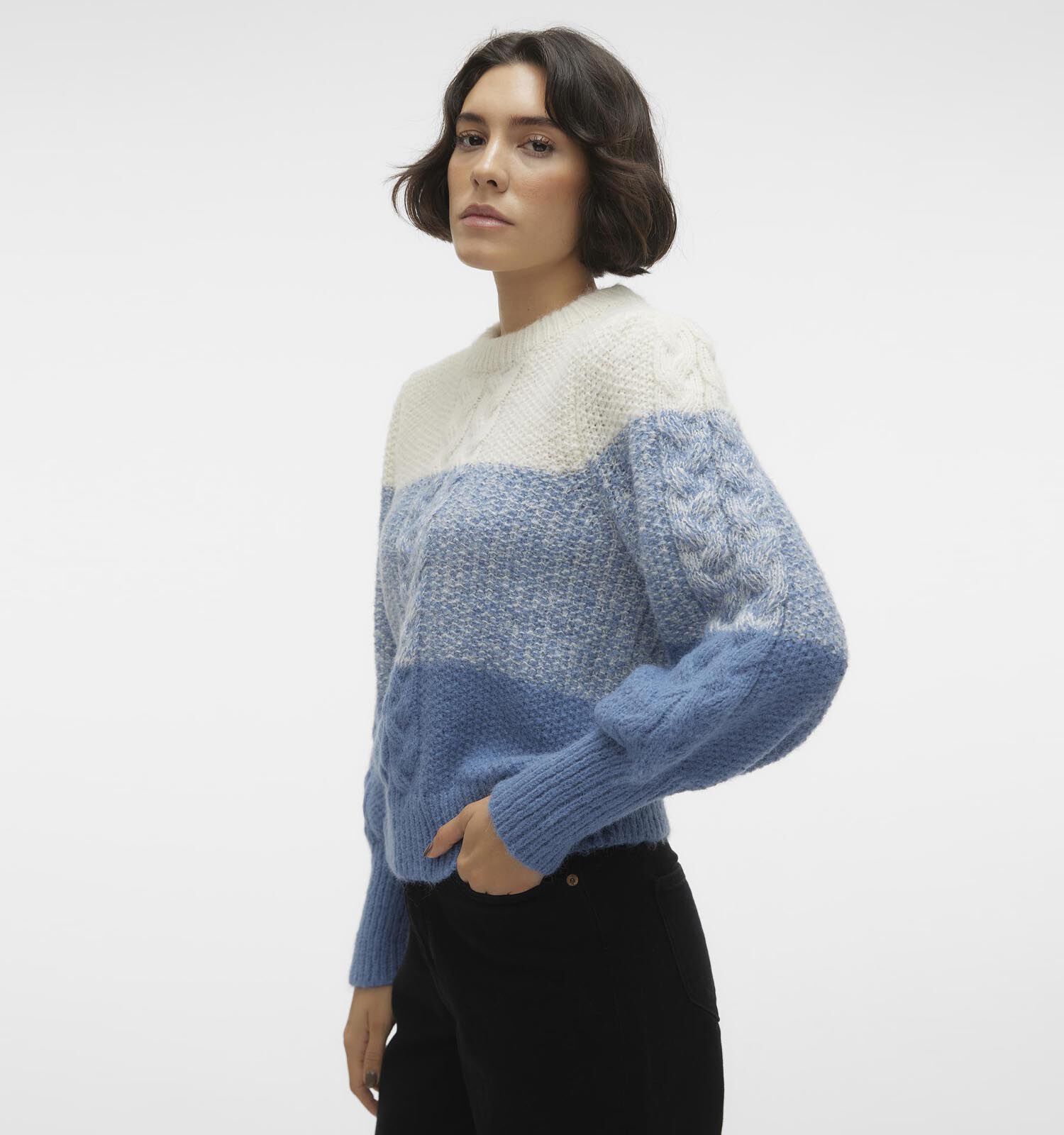 Blauwe pull shop
