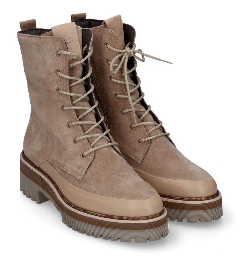 Softwaves Boots à lacets en Beige en daim (316718)