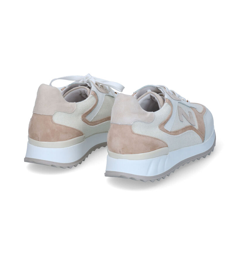 Nathan-Baume Baskets casual en Beige clair en cuir (308375)