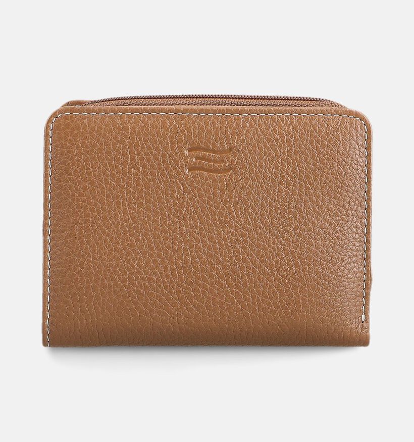 Crinkles Bruine Portemonnee met Rits voor dames (381746)