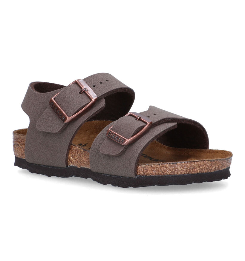 Birkenstock New York  Sandales en Noir pour garçons (338096)