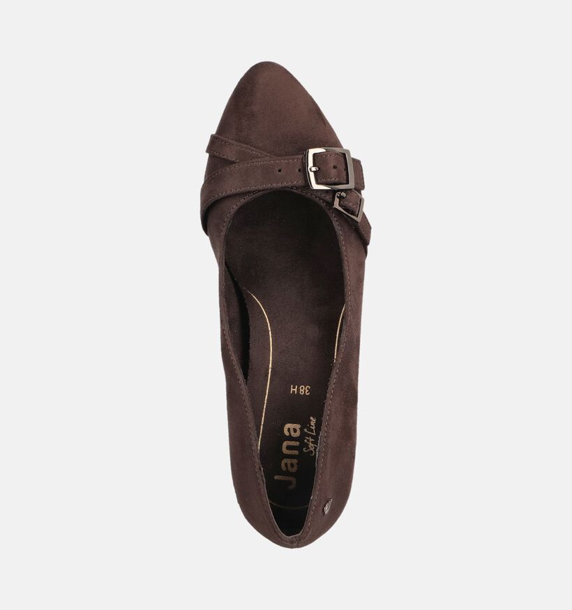 Jana Donkerbruine Enkelpumps voor dames (377082)