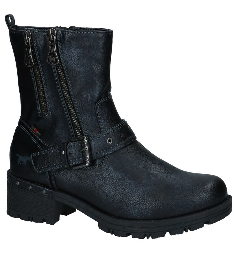 Mustang Bottines en Bleu foncé en simili cuir (231655)