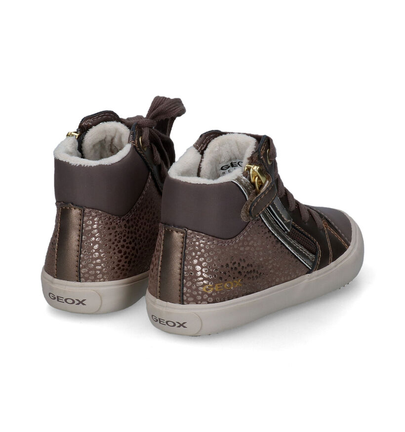 Geox Gisli Baskets en Taupe pour filles (313605) - pour semelles orthopédiques