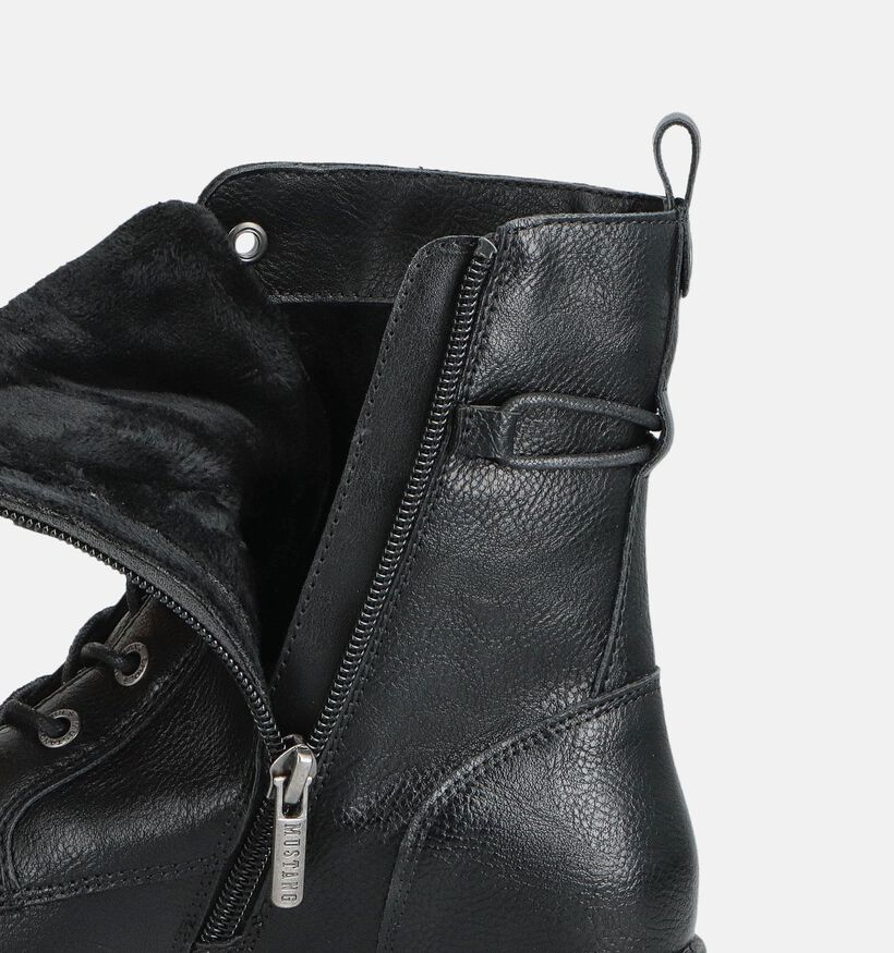 Mustang Zwarte Veterboots voor dames (363697)