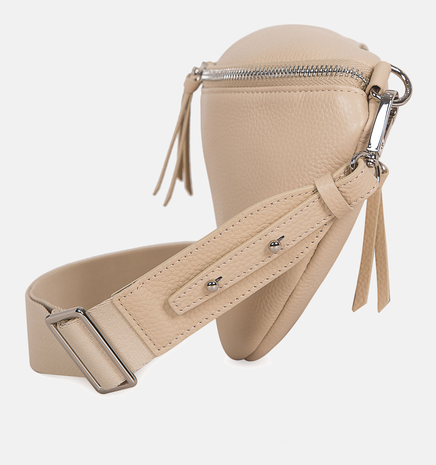 Crinkles Ecru Crossbody Tas Dames Crossbody tassen Heuptasjes Online op TORFS.BE