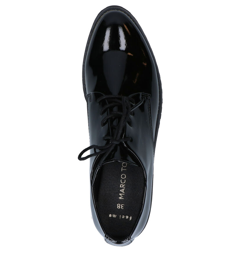 Marco Tozzi Feel Me Zwarte Veterschoenen in kunstleer (277623)