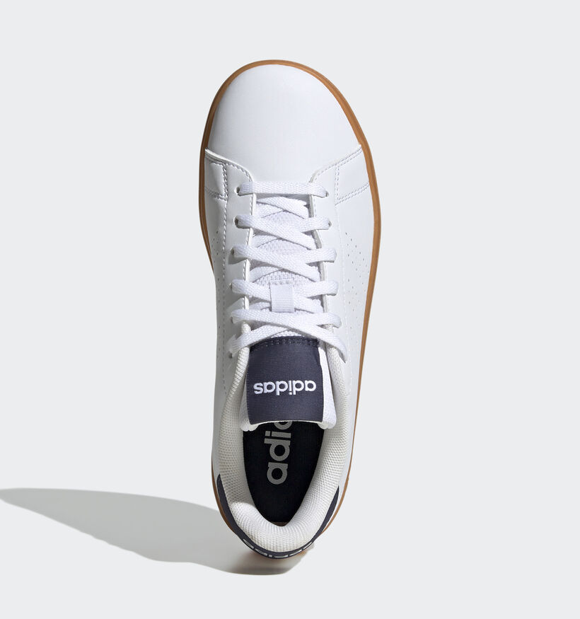 adidas Advantage Base 2.0 Baskets en Blanc pour filles, garçons (350290) - pour semelles orthopédiques