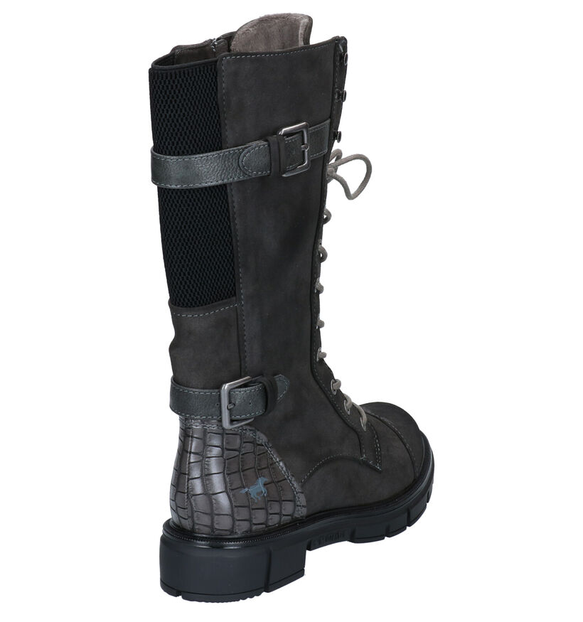 Mustang Bottes basses en Gris foncé en simili cuir (280949)