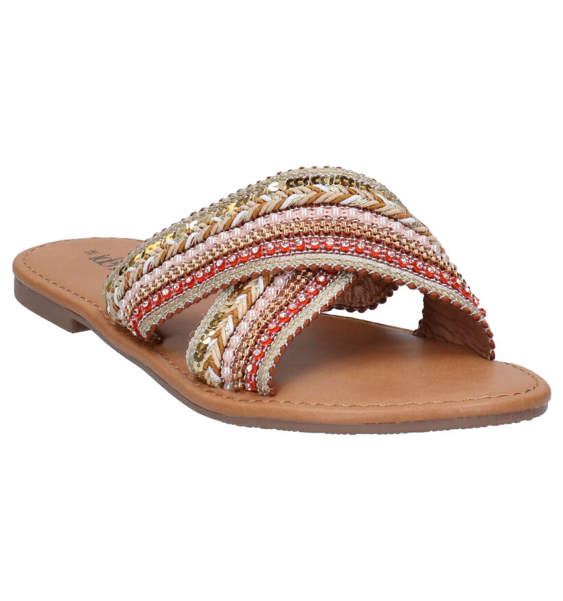 Identity Beige Slippers in stof (273453)