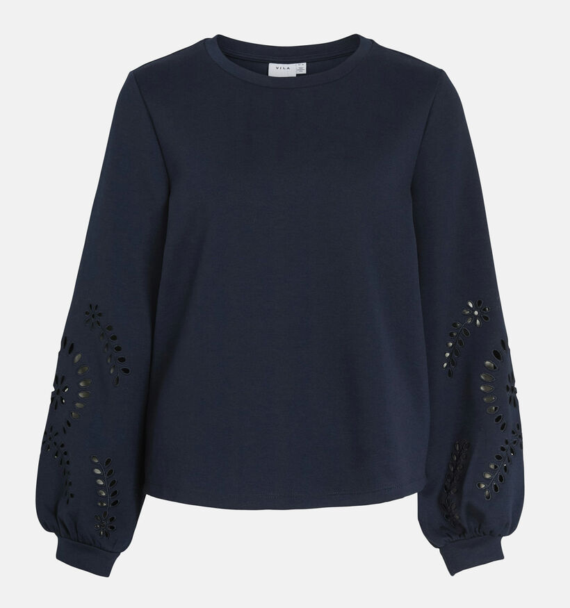 Vila Sandy Detail Donkerblauwe Sweater voor dames (368091)