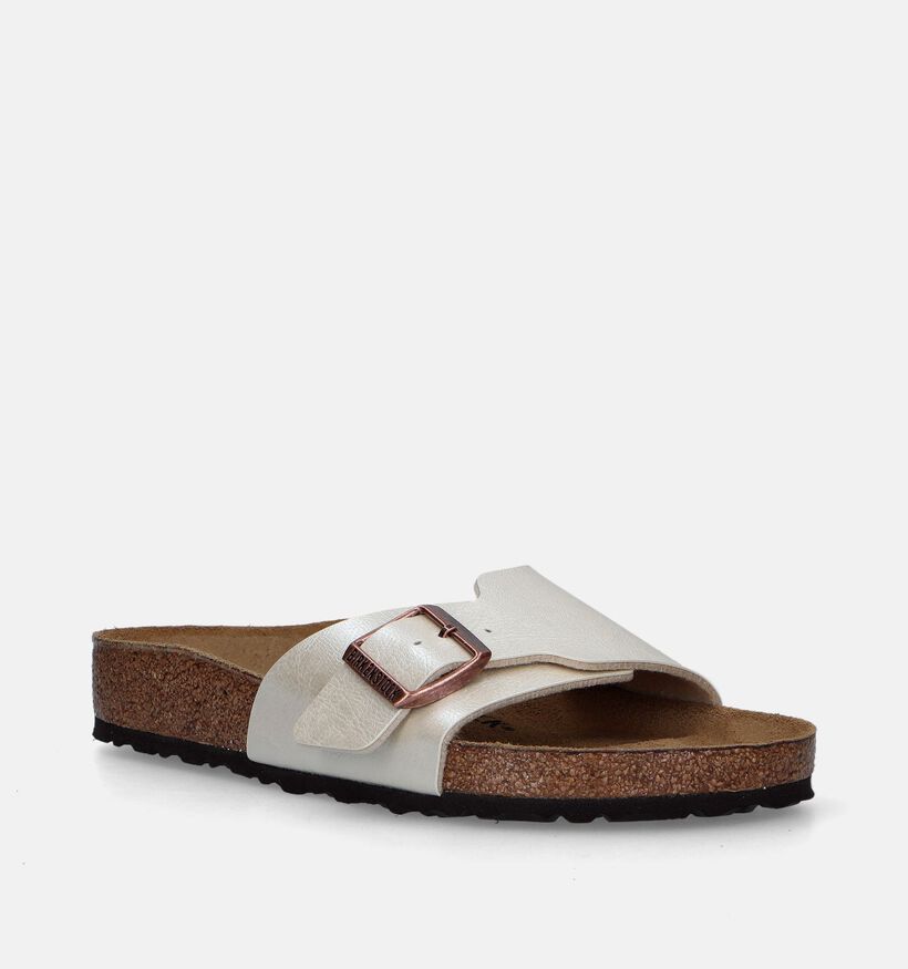 Birkenstock Catalina BS Birko-Flor Nu-pieds en Écru pour femmes (338042)