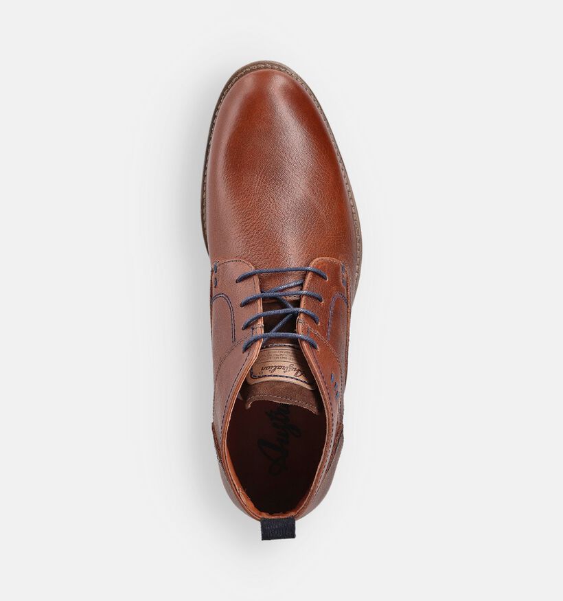Australian Maine Cognac Geklede Veterschoenen voor heren (361664) - geschikt voor steunzolen