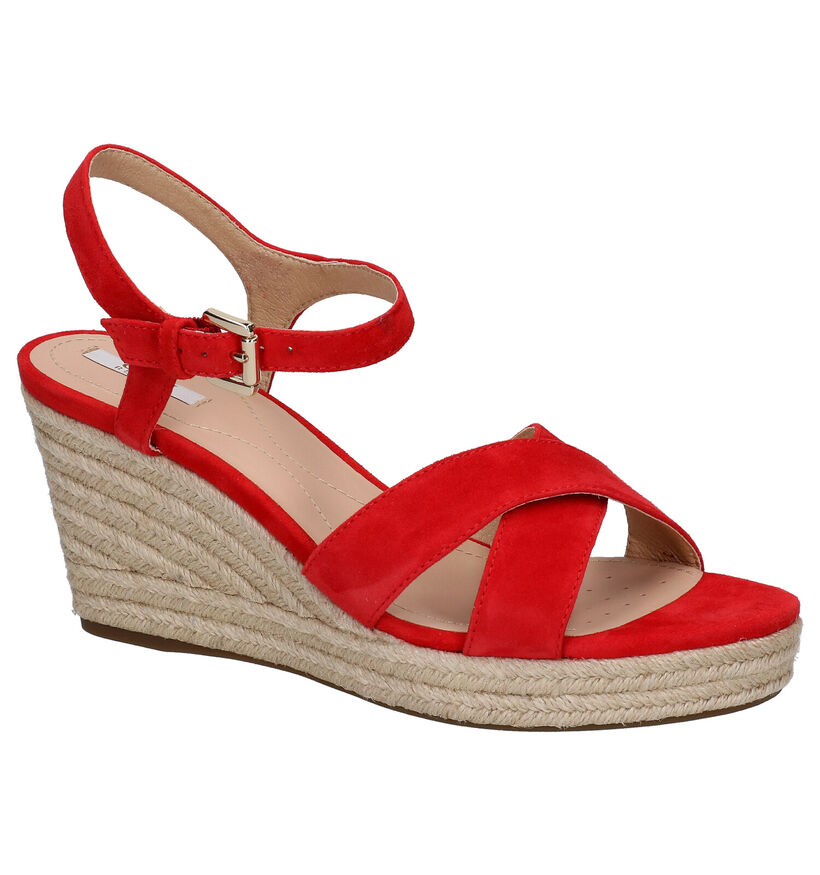 Geox Soleil Zwarte Sandalen in leer (285591)