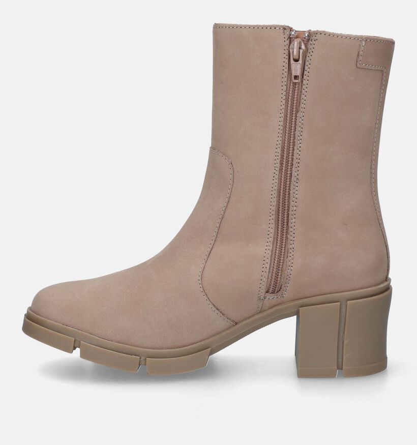 Tango Romy Bottillons avec talon carré en Taupe pour femmes (333470)