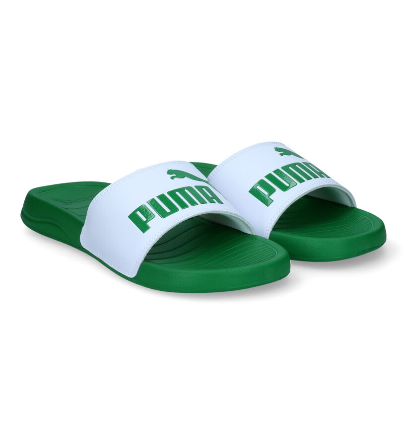 Puma Podcat 20 Claquettes de piscine en Vert pour hommes (334230)