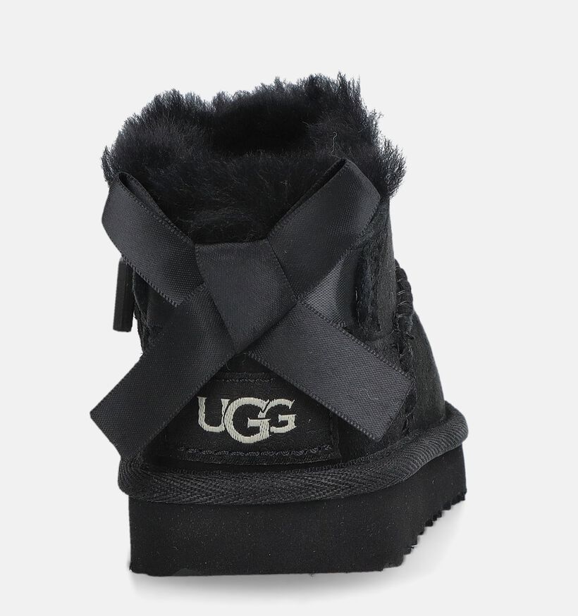 UGG Ultra Mini Bailey Bow Bottes d'hiver en Noir pour filles (377993)