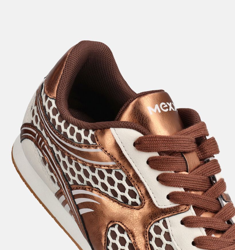 Mexx Tula Suzy Baskets en Ecru/Bronze pour femmes (367364) - pour semelles orthop&eacute;diques