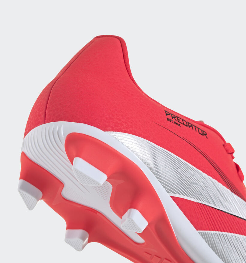 adidas Predator Club FG/MG Chaussures de foot en Rouge pour hommes (366391) - pour semelles orthopédiques