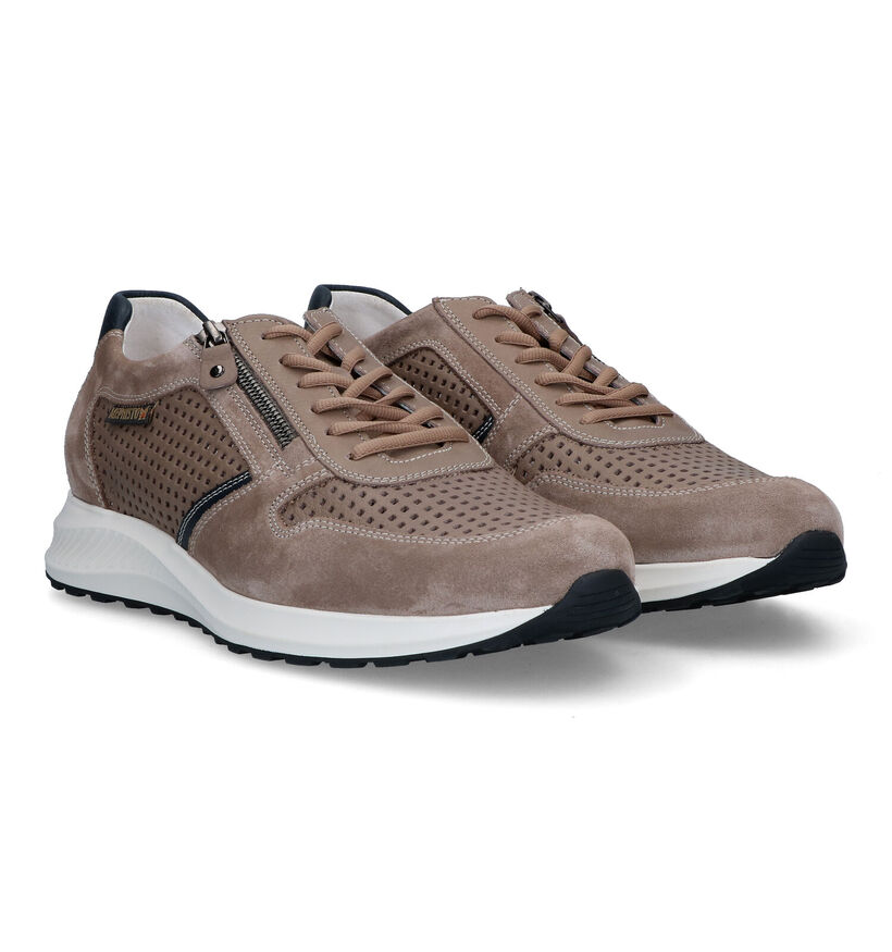 Mephisto Dino Perf Velsport Taupe Veterschoenen voor heren (339210) - geschikt voor steunzolen