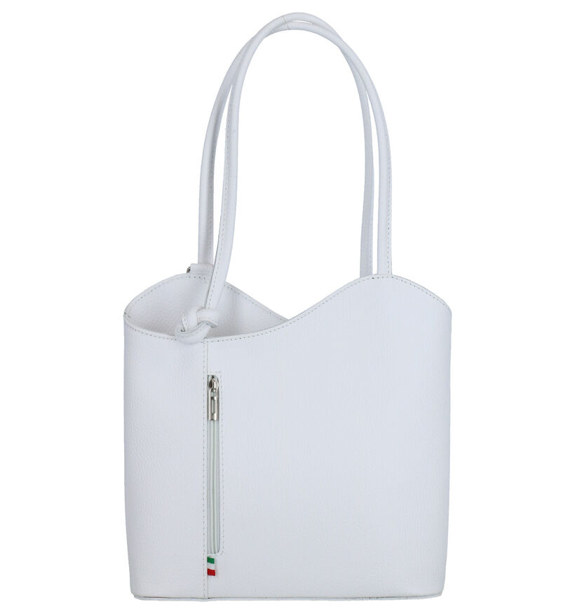 Time Mode Sac à bandoulière en Blanc en cuir (327495)